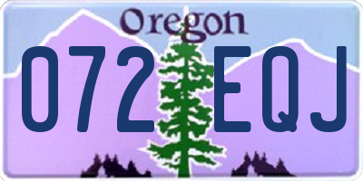 OR license plate 072EQJ