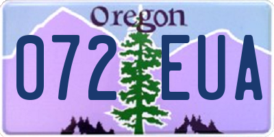OR license plate 072EUA