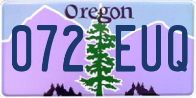OR license plate 072EUQ