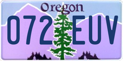 OR license plate 072EUV
