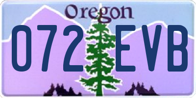 OR license plate 072EVB