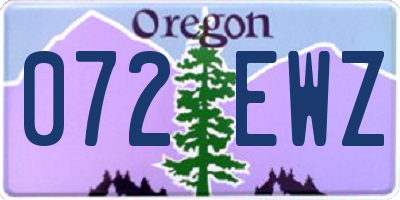OR license plate 072EWZ
