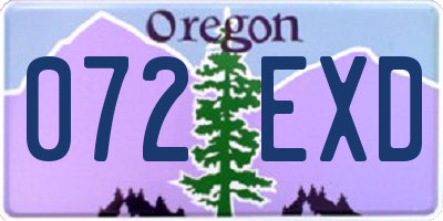OR license plate 072EXD