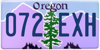 OR license plate 072EXH