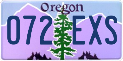 OR license plate 072EXS
