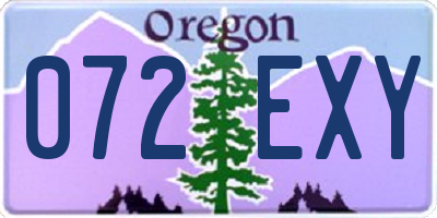 OR license plate 072EXY