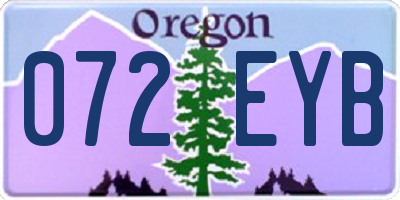 OR license plate 072EYB