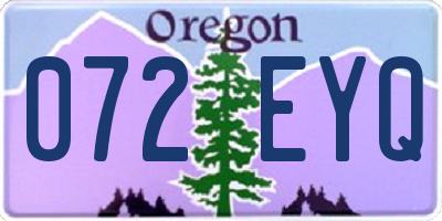 OR license plate 072EYQ