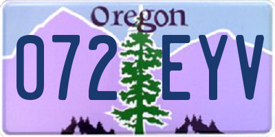 OR license plate 072EYV