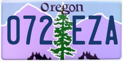 OR license plate 072EZA