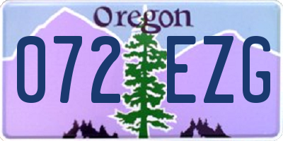 OR license plate 072EZG