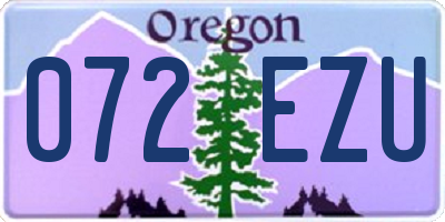 OR license plate 072EZU