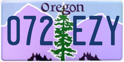 OR license plate 072EZY