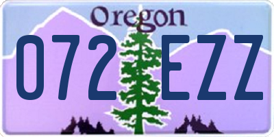 OR license plate 072EZZ
