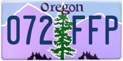 OR license plate 072FFP