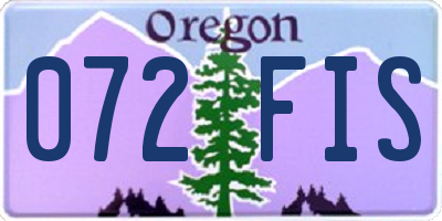 OR license plate 072FIS