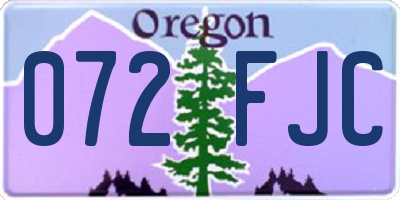 OR license plate 072FJC