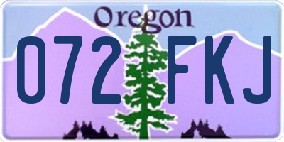 OR license plate 072FKJ