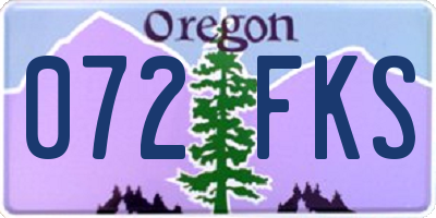 OR license plate 072FKS