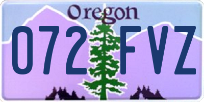 OR license plate 072FVZ