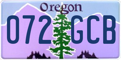 OR license plate 072GCB