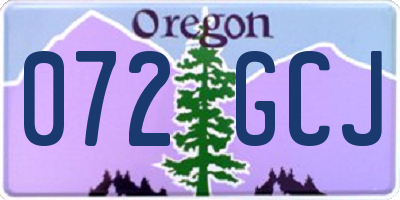 OR license plate 072GCJ
