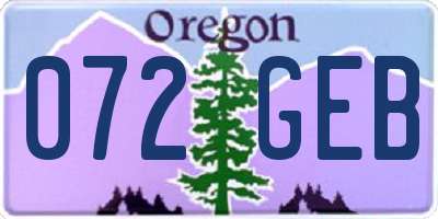 OR license plate 072GEB