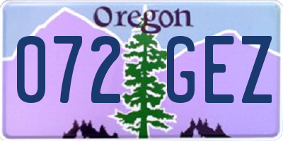 OR license plate 072GEZ