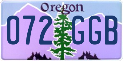 OR license plate 072GGB
