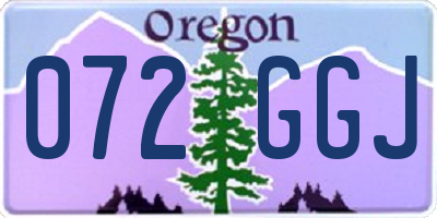 OR license plate 072GGJ