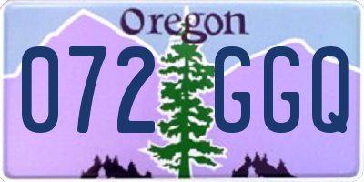OR license plate 072GGQ
