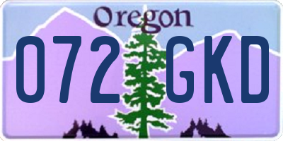 OR license plate 072GKD