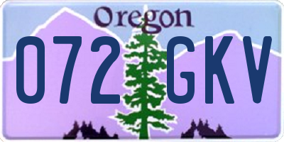 OR license plate 072GKV