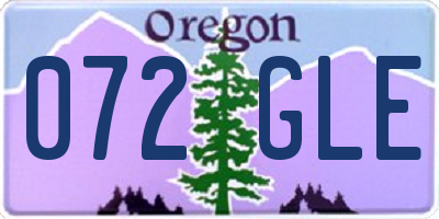 OR license plate 072GLE