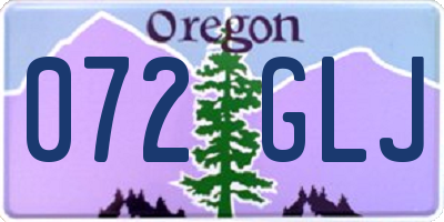 OR license plate 072GLJ