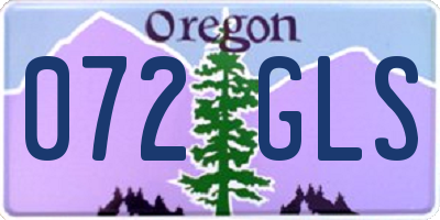 OR license plate 072GLS