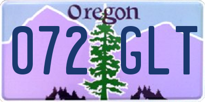 OR license plate 072GLT