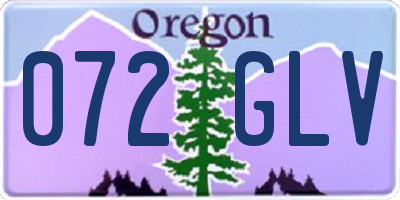 OR license plate 072GLV