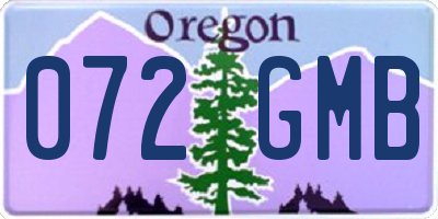 OR license plate 072GMB