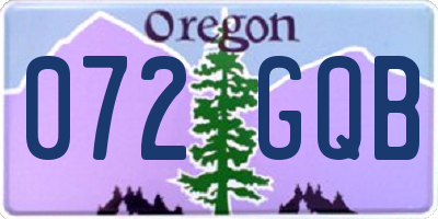 OR license plate 072GQB
