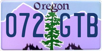 OR license plate 072GTB