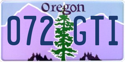 OR license plate 072GTI