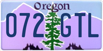 OR license plate 072GTL