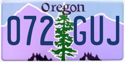 OR license plate 072GUJ