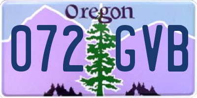OR license plate 072GVB