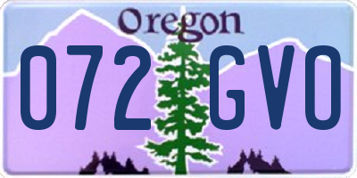 OR license plate 072GVO