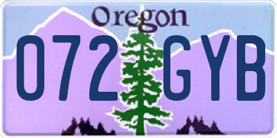 OR license plate 072GYB