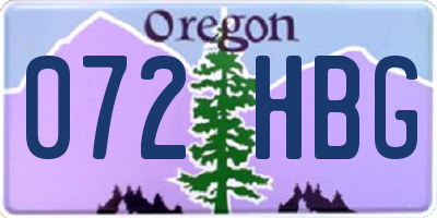 OR license plate 072HBG