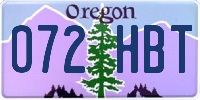 OR license plate 072HBT