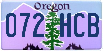 OR license plate 072HCB
